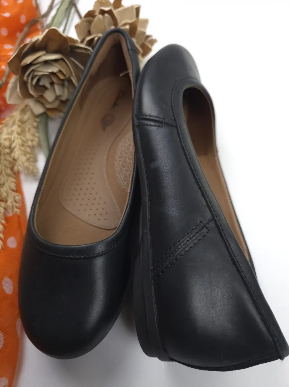 Clarks Women’s Black Comfort Ballet Flat Sz 7½